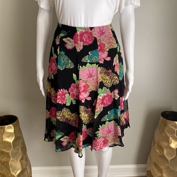 Karen Kane Floral Skirt Size 14 - Picture 6 of 7